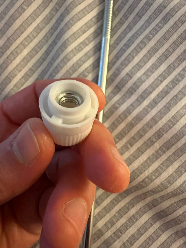 The longer bolts that come with an extender